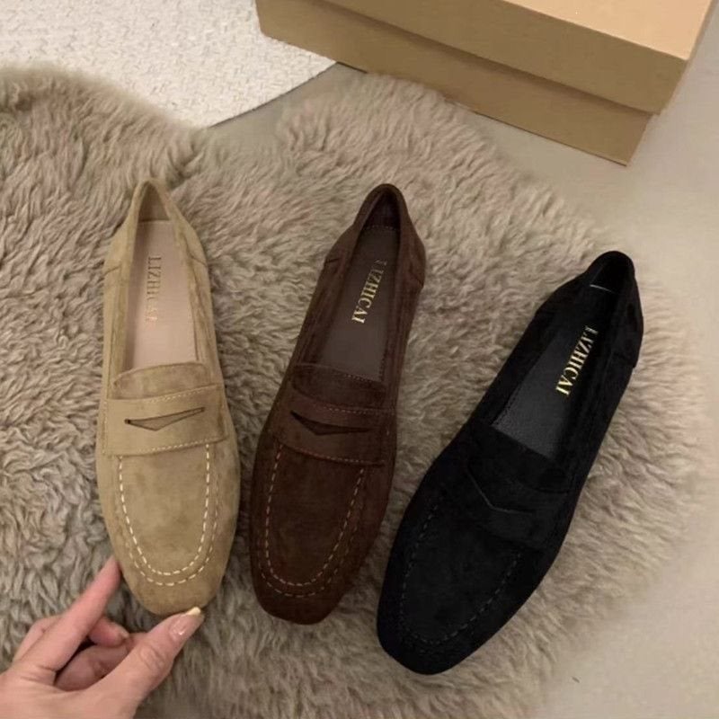 Women's Suede Loafers with Tassel, Slip-on Flat Shoes - Image 2