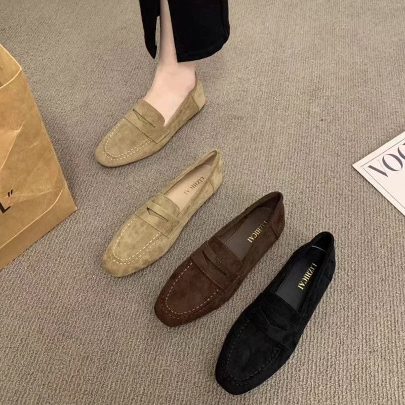 Women's Suede Loafers with Tassel, Slip-on Flat Shoes - Image 1