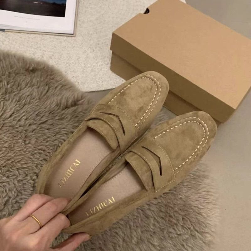 Women's Suede Loafers with Tassel, Slip-on Flat Shoes - Image 5