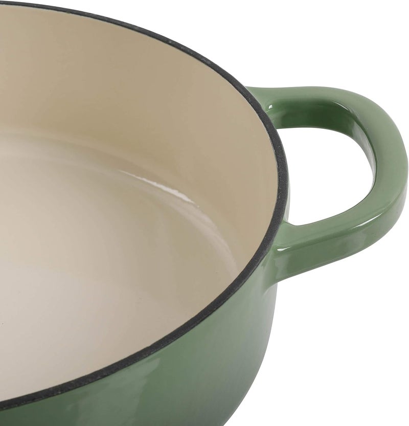 كروك بوت قدر الطهي البطيء Crock-Pot Artisan مطلي بالزجاج الملون من الحديد الصب، سعة 5 لترات، بلون الفستق - Image 4