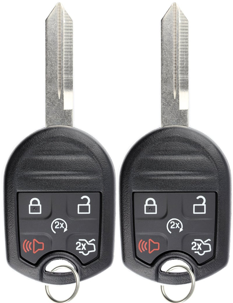 KeylessOption Keyless Entry Remote Control Fob Uncut Blank Ignition Car Key Remote Start for CWTWB1U793 (Pack of 2) - Image 1
