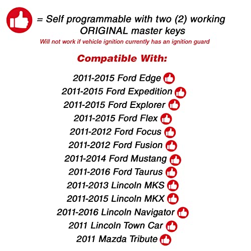 KeylessOption Keyless Entry Remote Control Fob Uncut Blank Ignition Car Key Remote Start for CWTWB1U793 (Pack of 2) - Image 5