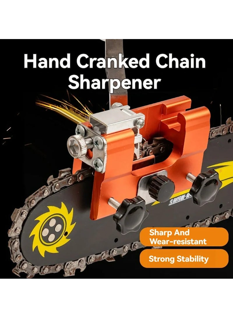 AROAQ Portable Crank Chain Grinder Household Chainsaw Chain Sharpener Power Tool File Grinding Sharpening Device - Image 2