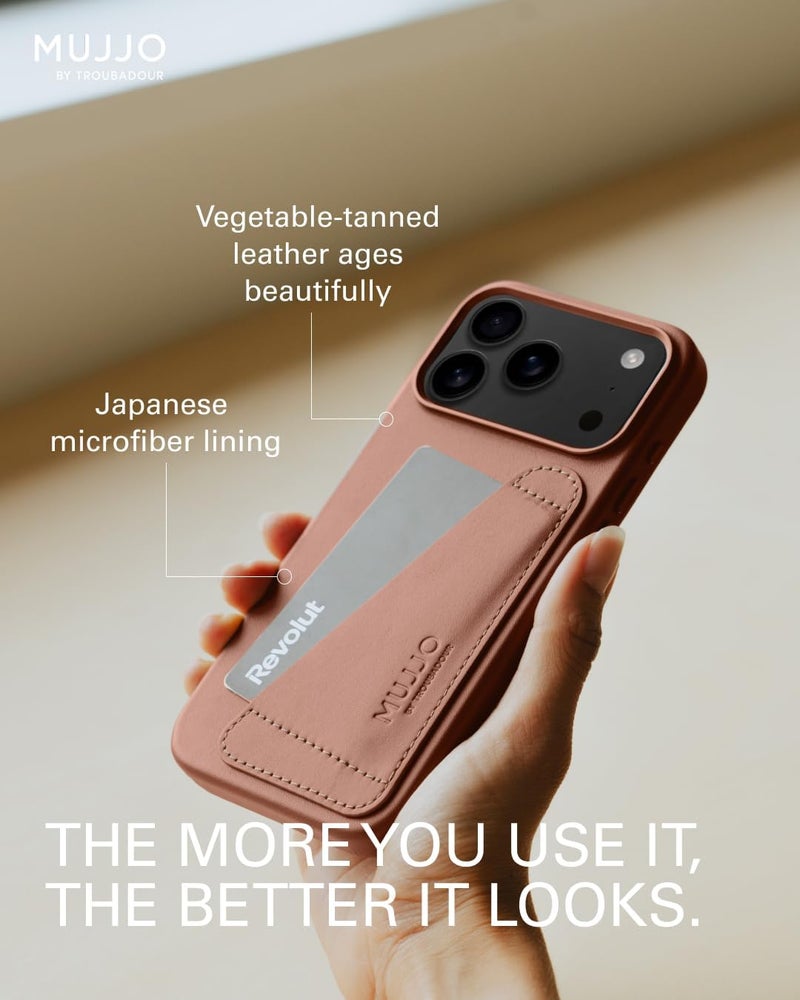 موجو حافظة آيفون  برو ماكس جلدية فاخرة مع شحن لاسلكي مغناطيسي - Image 5