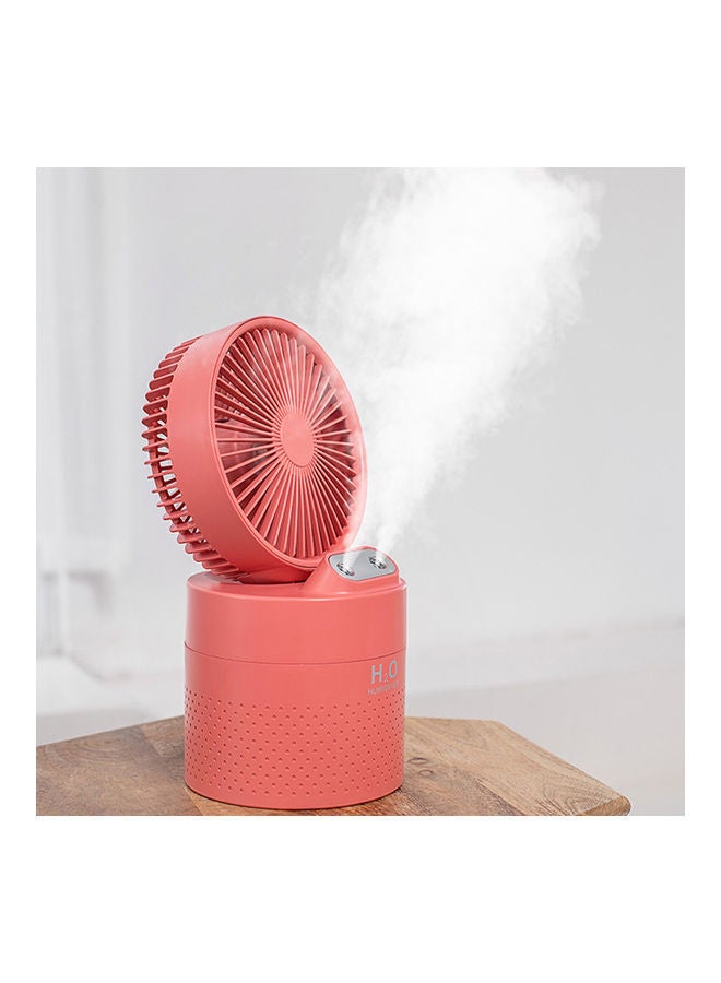 NIBEMINENT 2-In-1 Portable Fan With Humidifier Red - Image 2