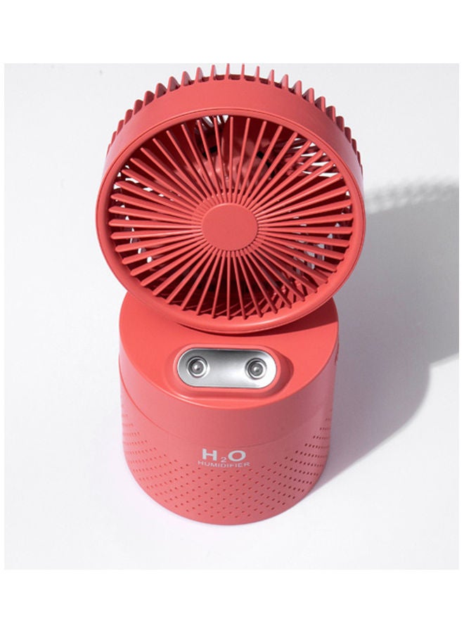 NIBEMINENT 2-In-1 Portable Fan With Humidifier Red - Image 3