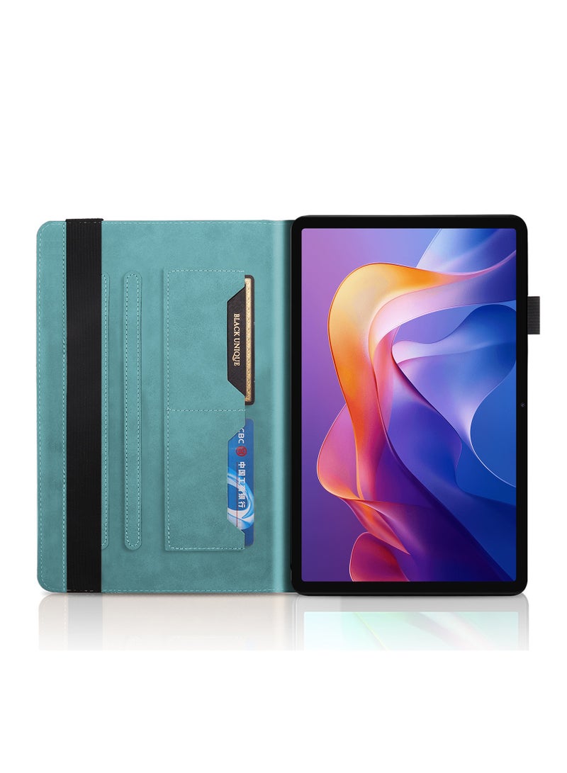 general Protective case for Redmi Pad 2 11 2025, PU leather cover flip stand case with elastic band and card holder - Image 2