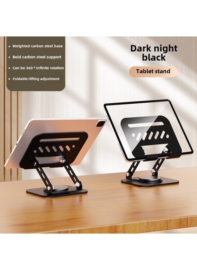 All-metal 360-degree Rotating Laptop Bracket Suspended Heat Dissipation Desktop Heightening Flat Support Bracket Wholesale-color: Flat Stand + Full Metal Double Pole Stable + 360 Degree Rotation - Image 1