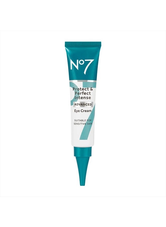 No7 Protect & Perfect Intense Advanced Eye Cream - Under Eye Cream for Dark Circles and Puffiness - Sensitive Skin Anti Wrinkle Eye Cream + Puffy Eyes Treatment (15ml) - Image 1