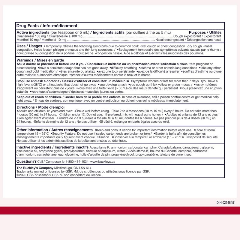 Buckley's Mucus & Phlegm Expectorant Syrup 150ml - Image 3