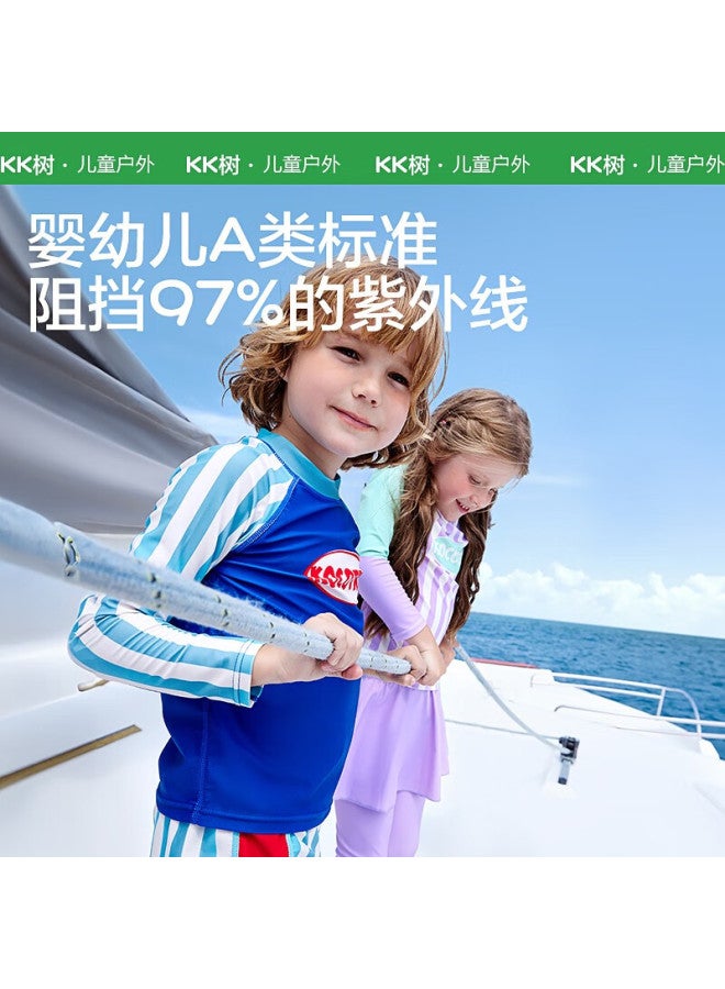 Kocotreekk Children's Swimwear, Girls' Two-piece Swimsuit, Class A Boys' And Girls' Long-sleeve Sun Protection Swimwear, For Older Children - Image 3