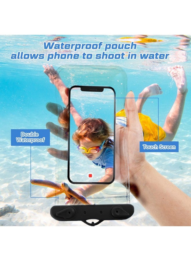Teling 16 Pcs Cruise Accessories Kit Includes 4 Pcs Cruise Lanyards With Detachable Badge Holder For Cards 8 Pcs Clear Waterproof Luggage Tag Holders With Metal Loop And 4 Pcs Waterproof Phone Pouch - Image 4