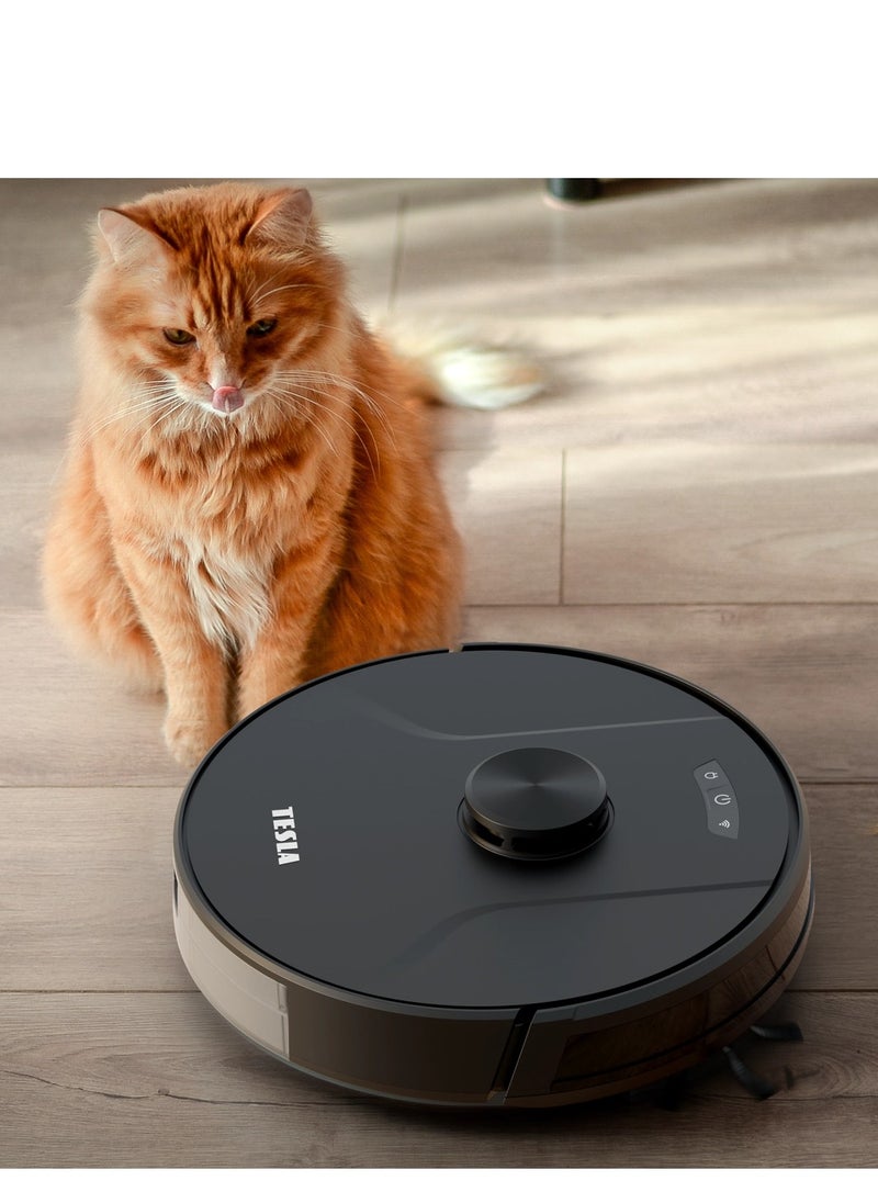 Tesla - Smart Robot Vacuum Cleaner Laser AI200 with Wet Wipe Function & Powerful Suction & Works with Google, Alexa and Tesla Home App - Image 1