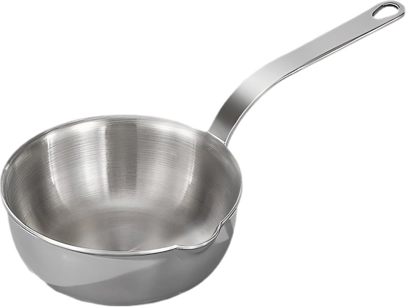 Excellent 304 Stainless Steel Oil Pot, 10.6 x 5.0 x 2.0 in / 27 x 12.8 x 5 cm Long-Lasting Mini Saucepan with Pour Spout, Thickened One-Piece Body, Comfortable Handle for Versatile Kitchen Use - Image 1