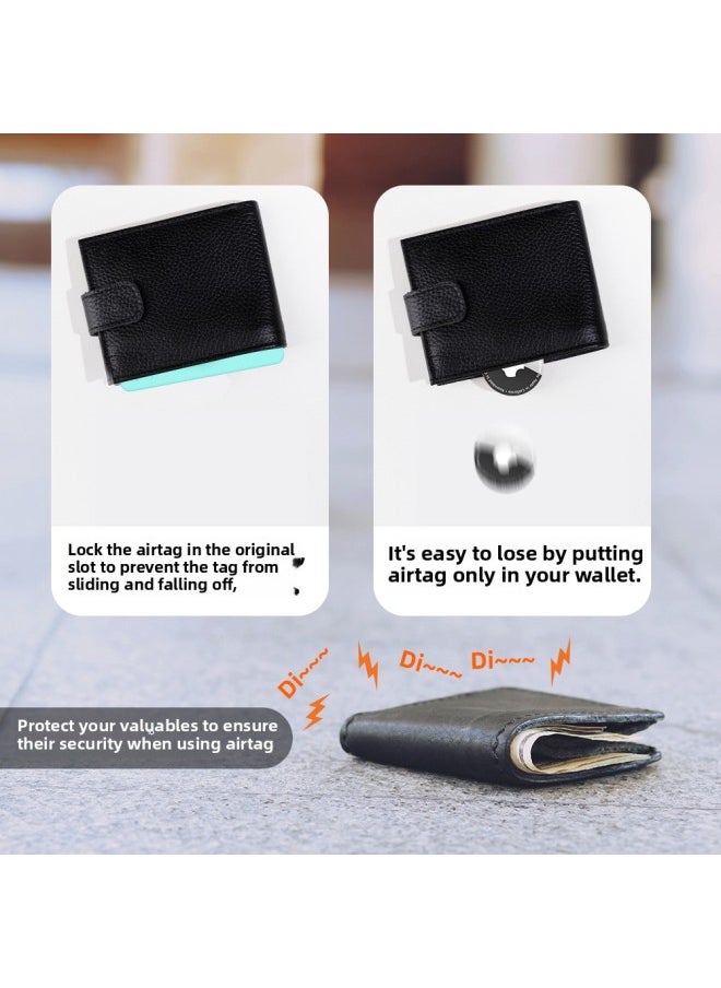 Generic - Cross Border Applicable For Apple Airtags Silicone Locator Protective Case Wallet Card Case Lost Location Tracker-Color:Playing Card Locator-black-Applicable Models:4 Piece Set - Image 1