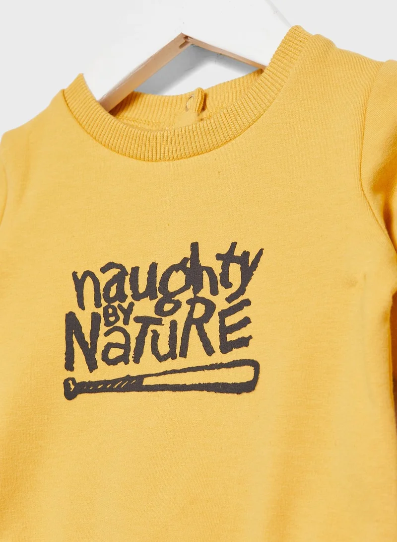 Cotton On Infant Naughty By Nature Sweatshirt