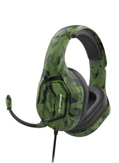 INK GAMERS GX500 Premium Over Ear Wired Gaming Headset for PS4/PS5/XBox/Switch/PC - Green Camouflage  - Image 4