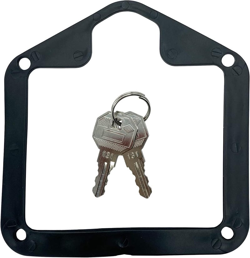 SKARUMMER L8815 Tool Box Latch T Handle Latches with Lock Highly Polished Stainless Steel Tool Box Locks for Trailer Door RV Camper Truck Bed Toolboxes - Folding T-Handle Latch with Gasket - Image 2