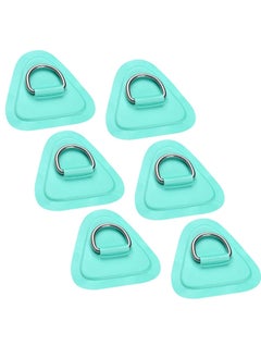 Stainless Steel D-Ring Patch for Inflatable Boat Kayak Dinghy SUP, D-Ring PVC Patch Stand-Up Paddleboard Canoe Rafting Accessories, NO Glue Included 6 Pack
