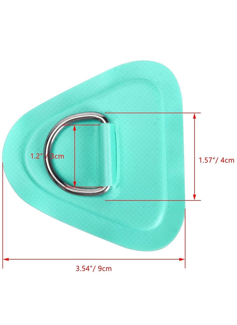 KASTWAVE - Stainless Steel D-Ring Patch for Inflatable Boat Kayak Dinghy SUP, D-Ring PVC Patch Stand-Up Paddleboard Canoe Rafting Accessories, NO Glue Included 6 Pack - Image 1