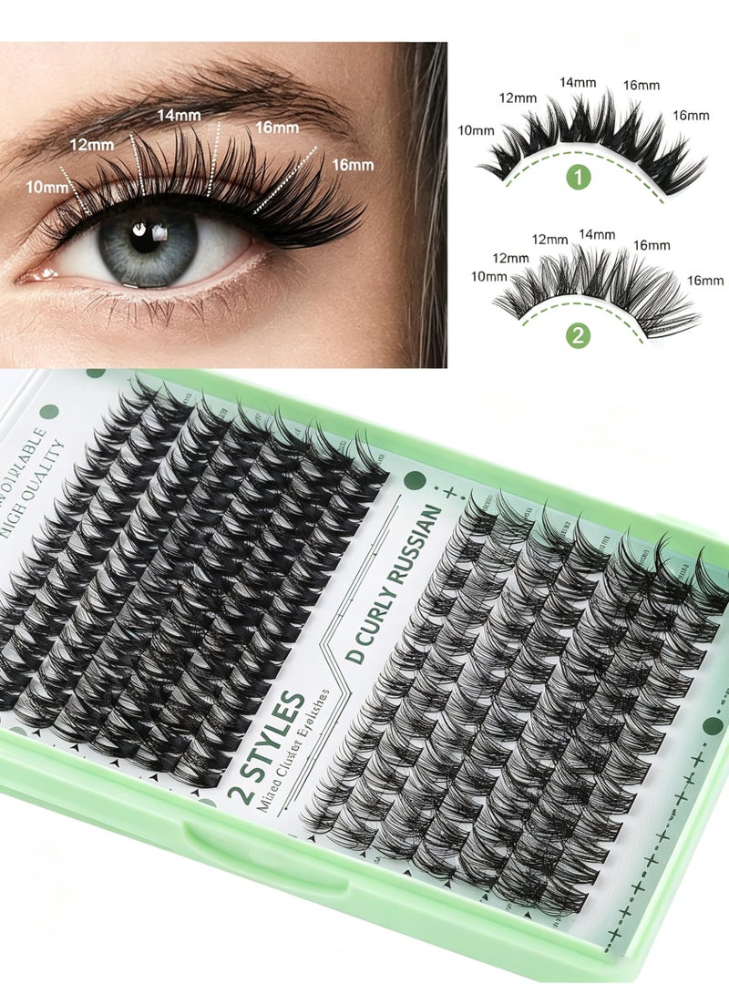 CMAYOME 551PCS DIY Eyelash Extension Kit,Wispy Individual Lash Clusters Refill Pack, D Curl Natural Thick Segmented ,10-16mm Mixed Length,With Lash Bond,Eyelash Brush And Tweezers,For Beginners,Self-Application - Image 4