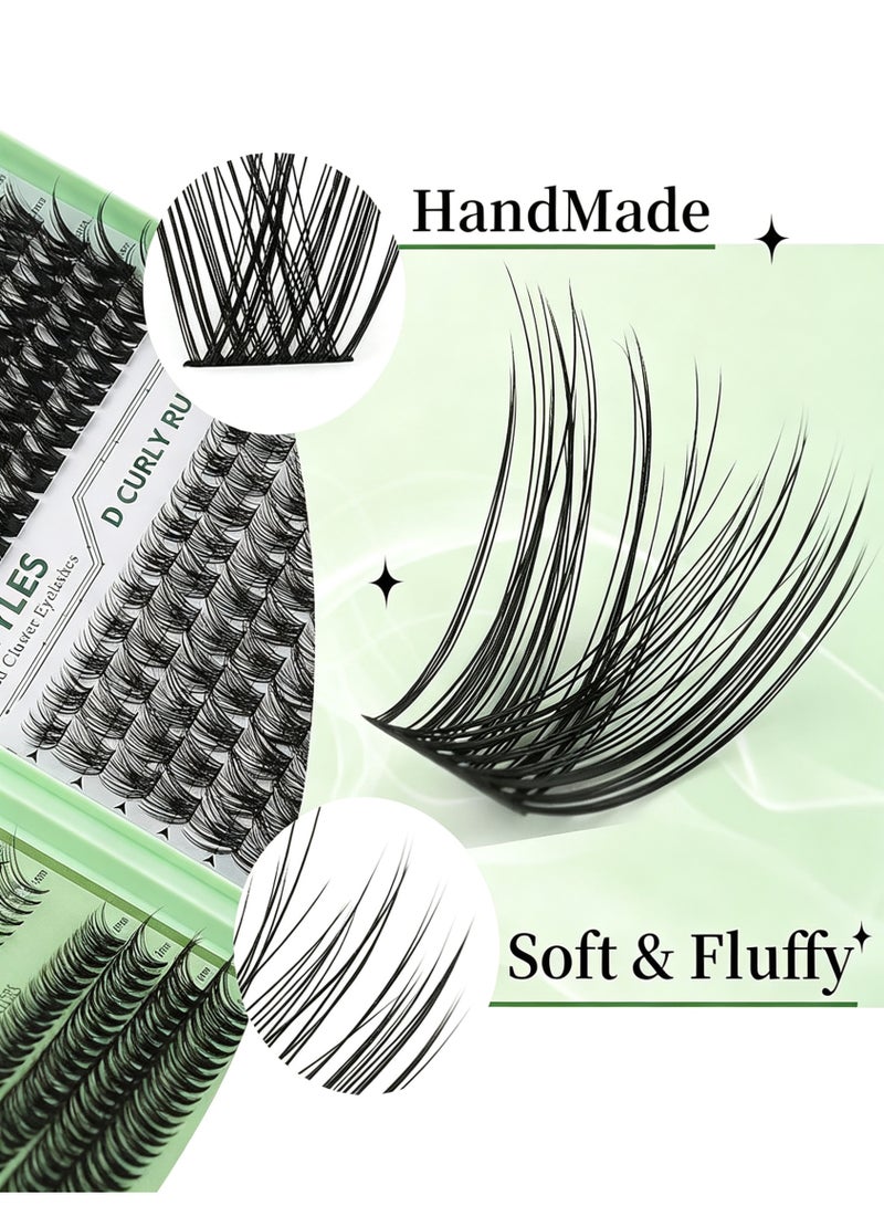 CMAYOME 551PCS DIY Eyelash Extension Kit,Wispy Individual Lash Clusters Refill Pack, D Curl Natural Thick Segmented ,10-16mm Mixed Length,With Lash Bond,Eyelash Brush And Tweezers,For Beginners,Self-Application - Image 3