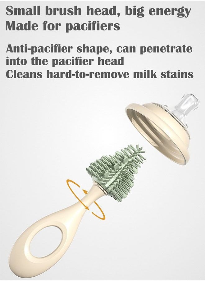 ZCM-HAPPY - 4-Piece 360 Degree Rotating Bottle Cleaning Brush Set for Cleaning Baby Bottles, Pacifiers, Sports Bottles, Vases and Glassware - Image 1
