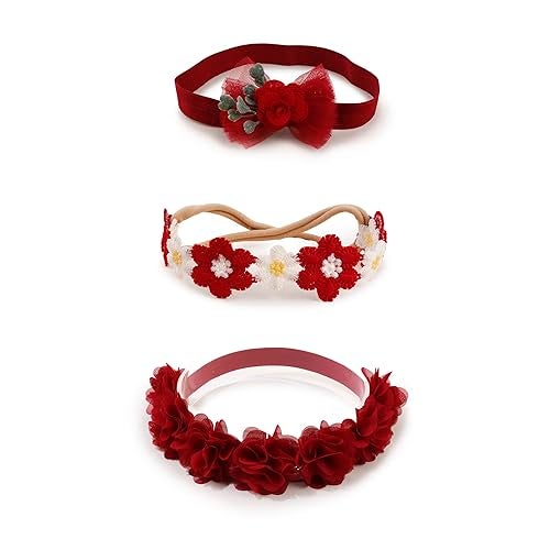 BFNAAgirl New Model Baby Girl Nylon Headbands Nylon Flower Elastic Hairbands 3pcs Hair Accessories Gift for Newborn Infant Toddlers (BF-XKFD007) - Image 1
