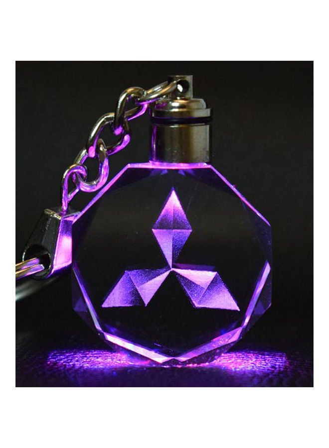 Loquat Keychain With Mitsubishi Lancer Car Logo With Changing Color Light