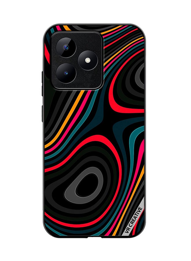 VR CREATIVE Protective Case Cover For Realme C53 Abstract Design Multicolour - Image 1