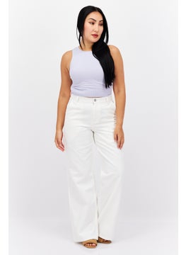 Esprit x Rest and Recreation Women Regular Fit Plain Non Stretchable Denim, White  - Image 4