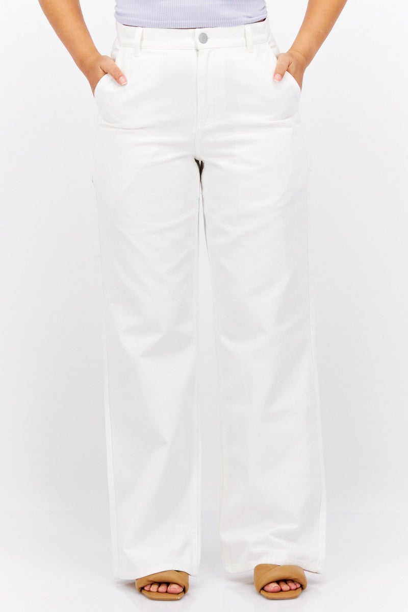Esprit x Rest and Recreation Women Regular Fit Plain Non Stretchable Denim, White - Image 1