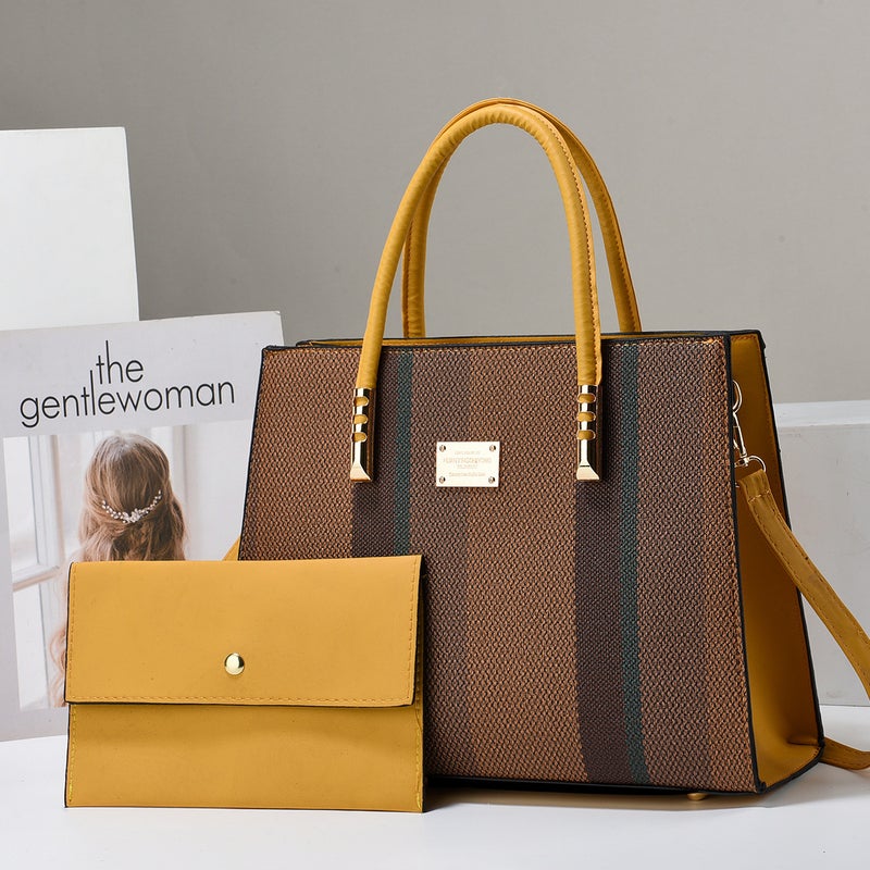 Women'S Bag Fashionable One-Shoulder Crossbody Bag Large Capacity Color-Block Handbag - Image 4
