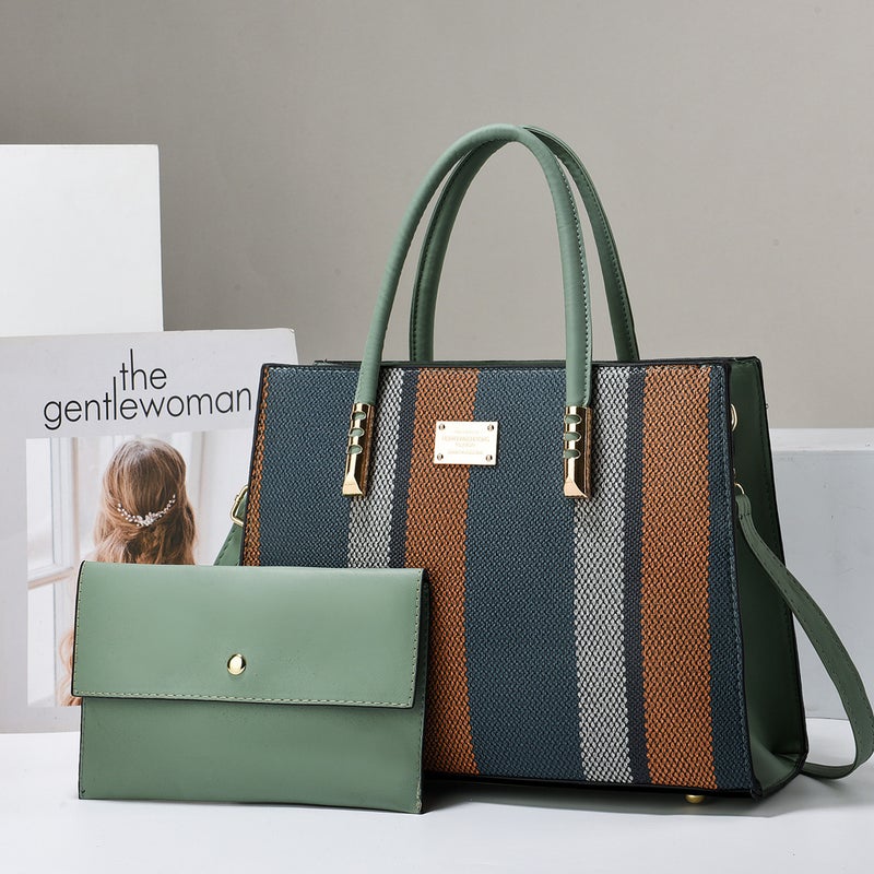Women'S Bag Fashionable One-Shoulder Crossbody Bag Large Capacity Color-Block Handbag - Image 5