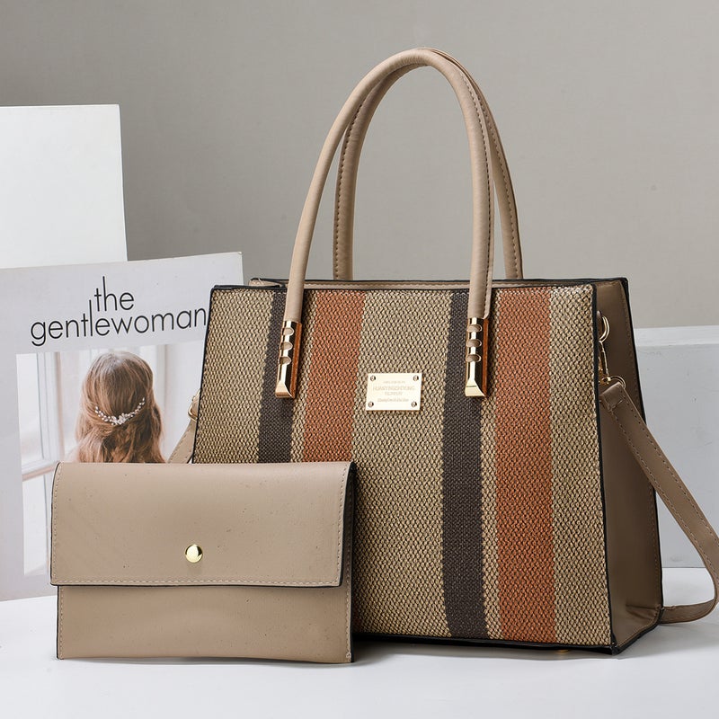 Women'S Bag Fashionable One-Shoulder Crossbody Bag Large Capacity Color-Block Handbag - Image 1