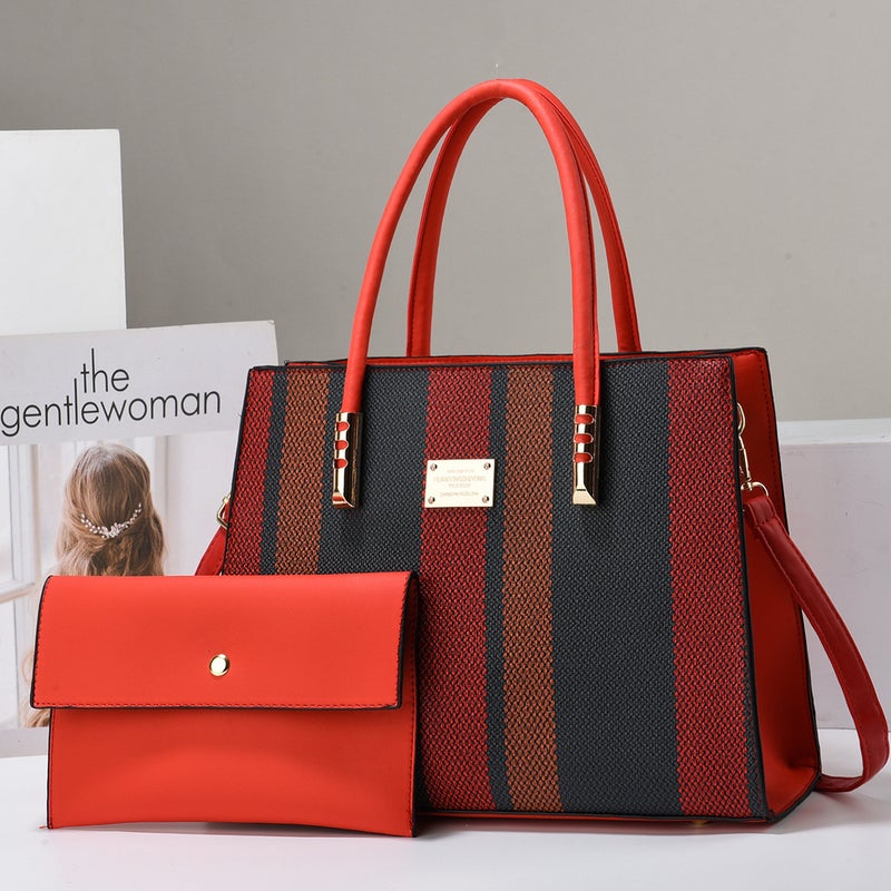 Women'S Bag Fashionable One-Shoulder Crossbody Bag Large Capacity Color-Block Handbag - Image 3