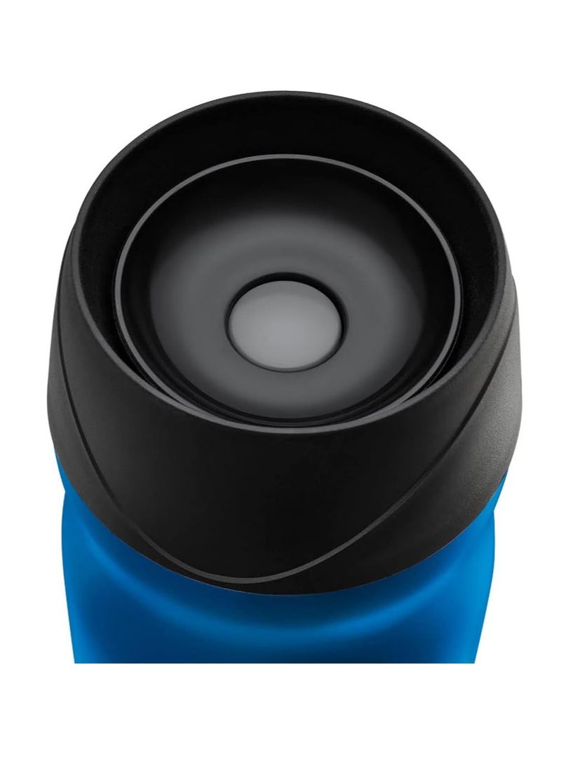 TANK Tank Stainless Steel Tumbler 450mL, 360° Push Button Lid, Up to 6HRs Hot,Blue  - Image 2