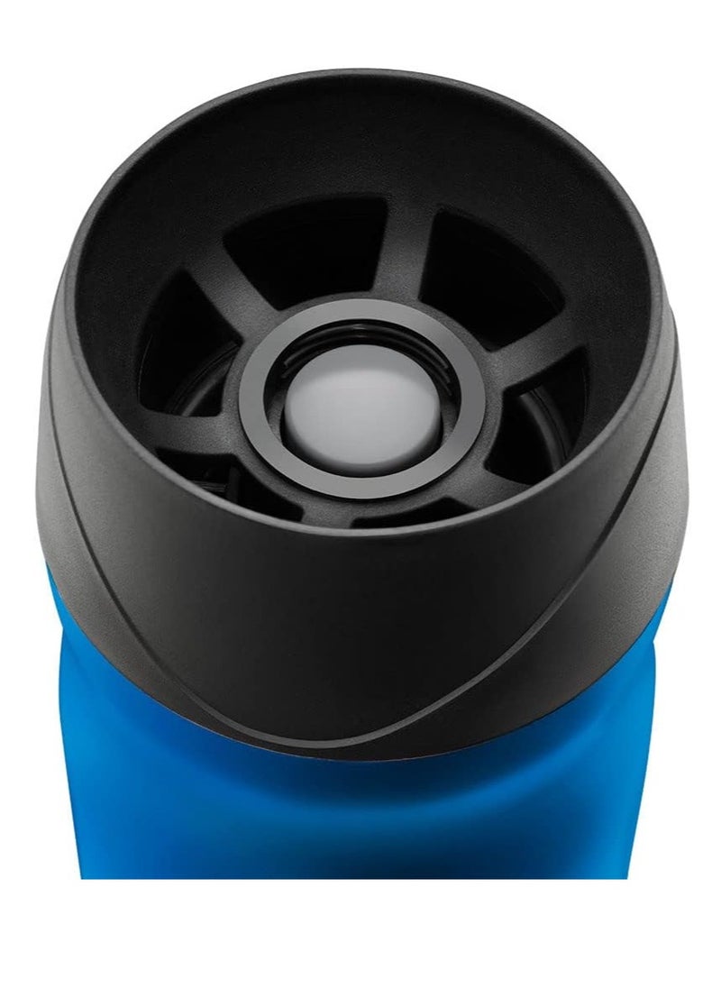 TANK Tank Stainless Steel Tumbler 450mL, 360° Push Button Lid, Up to 6HRs Hot,Blue  - Image 3