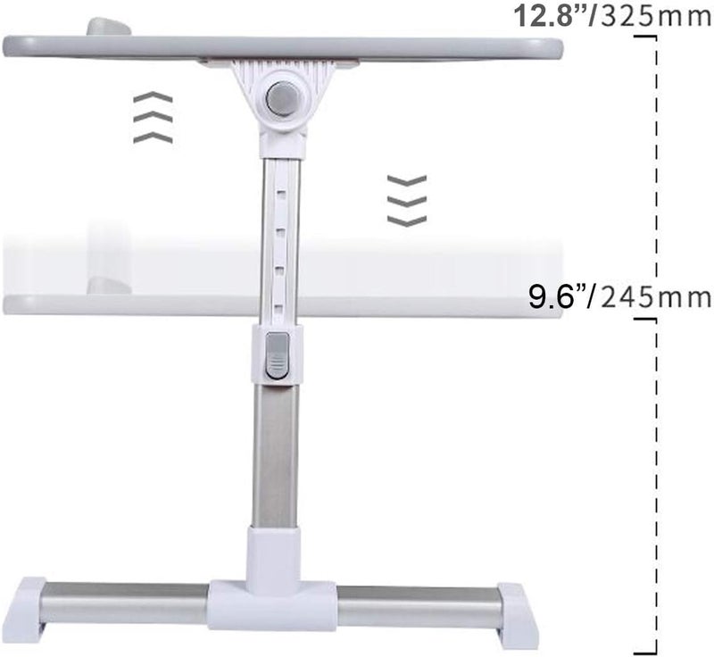 Adjustable Lap Desk with Cooling USB Fan, Foldable & Portable Computer Table Lapdesk with Fans, Laptop Stand with Adjustable Height, Bed TV Tray, Work from Home Accessories (Pink) - Image 3
