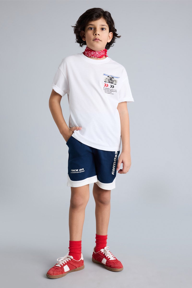 DeFacto White Boy Boy Oversize Fit Short Sleeve T-Shirt Casual - Image 2
