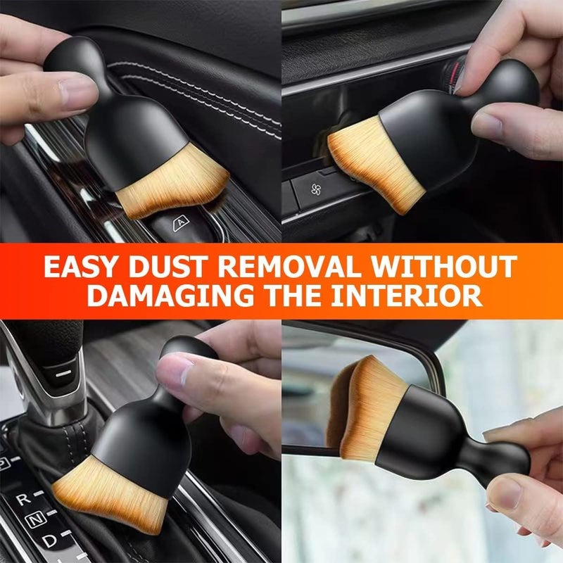 BEANPRECOY 5 Pcs Car Cleaning Kit, Microfiber Cleaning Cloth, Interior Cleaning Brush, Super Absorbent Double Sided Microfiber Drying Towel for Car, Windows, Screen and Kitchen - Image 5