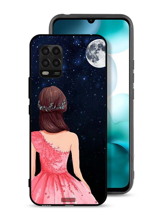 Tolwak Xiaomi Mi 10 Lite 5G Protective Case Cover Girl And Moon Art  - Image 1