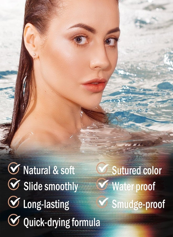 LYSdefeu Eyebrow Pomade Kit,Long Lasting Waterproof Medium Brown Tinted Eye Brow Pomade Set with Brush Razor,Smudge-proof Eyebrow Cream Tint Brow Tinting Gel,Mother's Day Makeup Gift for Women Girl-02 - Image 5