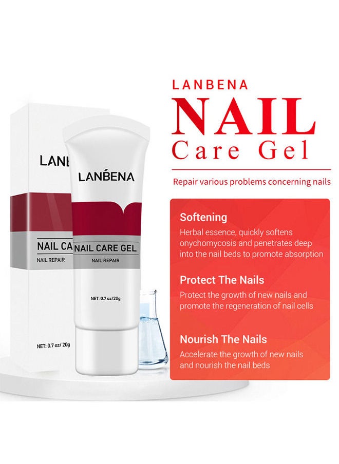 Nail Care Gel, Nail Repair, Nail Repair Cream To Restore The Appearance Of Discolored Or Damaged Nails (20g)