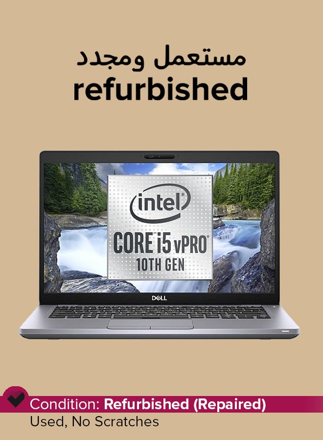 Refurbished - Latitude 5410 Laptop With 14-Inch Display,Core i5 Processor/10th Gen/Dual Core/8GB RAM/DDR4/256GB SSD/Windows 10 English Silver
