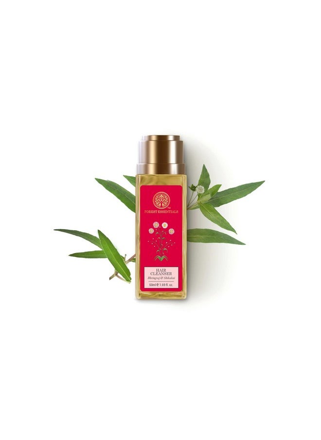 Forest Essentials - Hair Cleanser Bhringraj & Shikakai|Ayurvedic Natural Anti Dandruff Shampoo|Reduces Hair Fall And Dandruff|Controls Hair Thinning|Sulphate & Paraben Free, 50 Grams - Image 1
