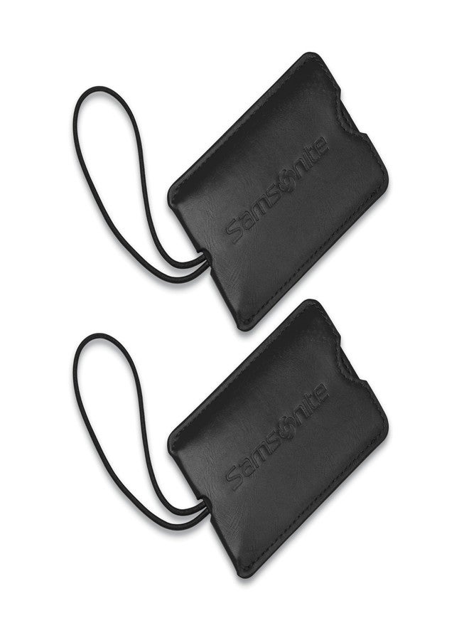 Samsonite 2-Pack Vinyl ID Tags, Black - Image 1