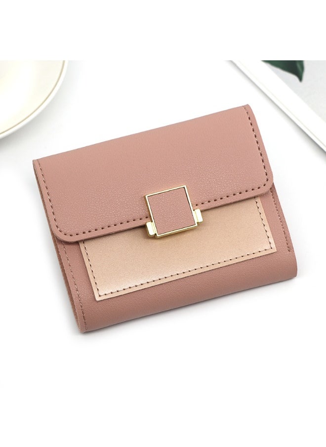 NIBEMINENT Mini Three-fold Women's Short Purse Purse Purse Coin Purse Storage Bag Card Bag Holding Bag Women's Purse Purse  - Image 1