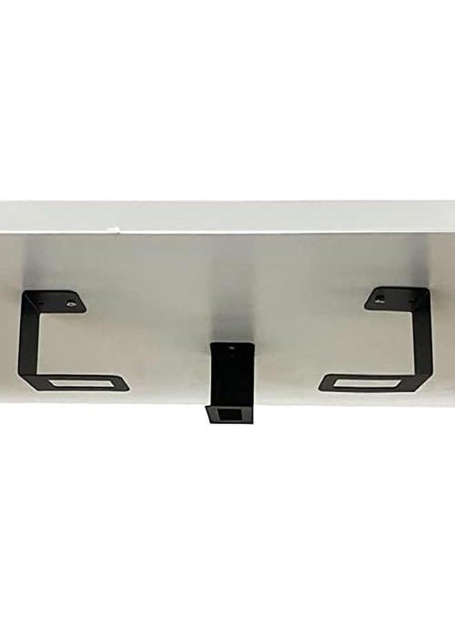 erorex - 3 Laptop Holder Under Desk Laptop Mount Organizer Rack Storage Shelf Add On Under Table Laptops Keyboard Routers Modems Cable Box Network Switch And More Desk Accessories - Image 1