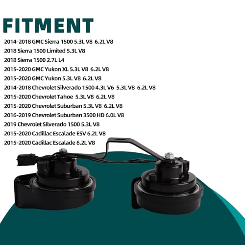 MITZONE Dual Horn Assembly With Bracket Compatible with GMC Sierra 1500 Yukon XL Silverado Tahoe Cadillac Escalade Suburban 2014-2020 - Image 3